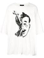 Johnundercover Half-face Print T-shirt - White