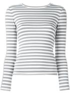 Natasha Zinko Striped Longsleeved T-shirt, Women's, Size: 34, White, Viscose/spandex/elastane/nylon