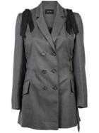 Simone Rocha Bow Shoulder Mid-length Blazer - Grey