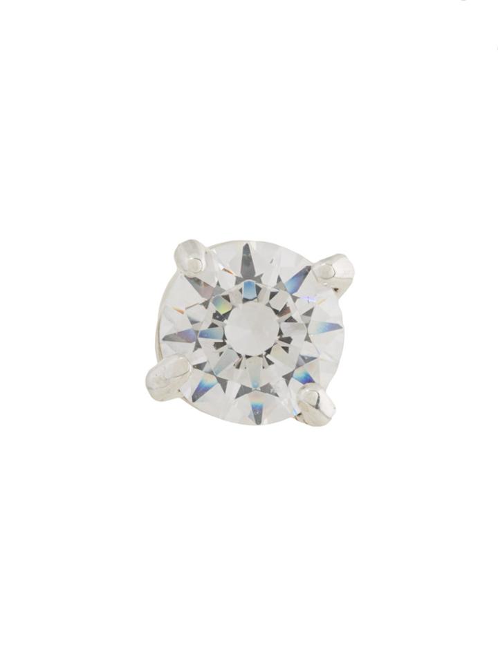 E.m. Dropped Crystal Earring - Metallic