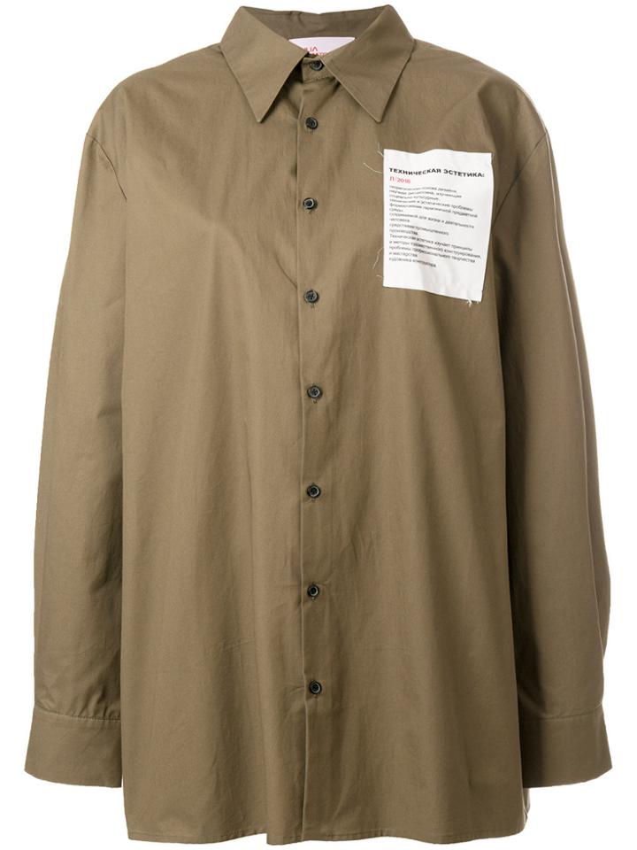 Yulia Yefimtchuk Oversized Shirt - Green