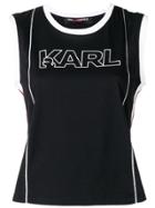 Karl Lagerfeld Karl X Kaia Logo Tank Top - Black