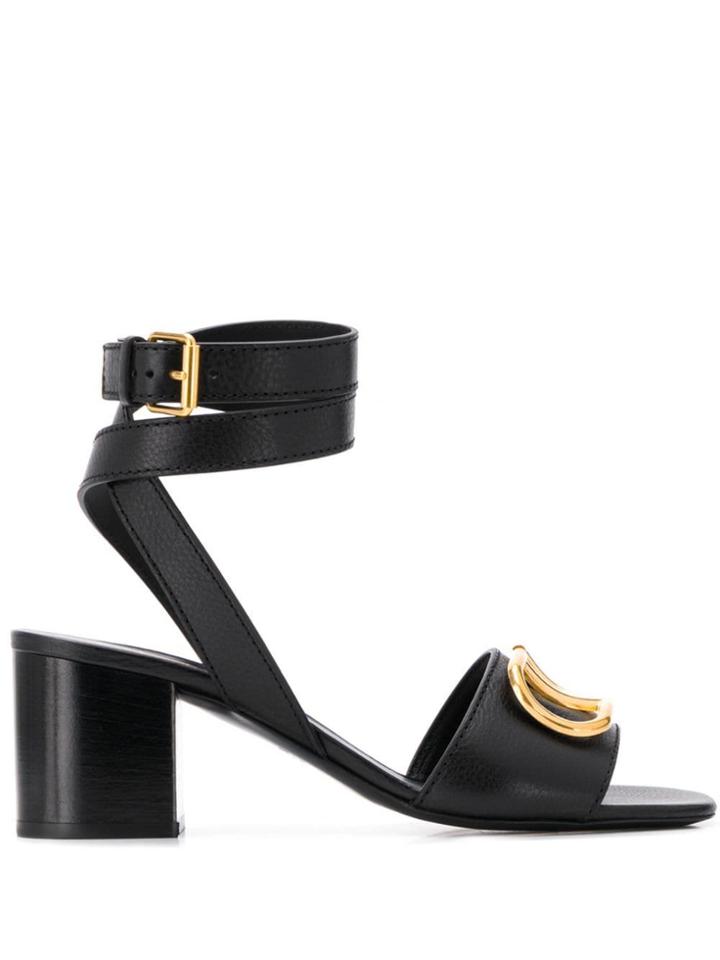 Valentino Valentino Garavani Grainy Cowhide Sandals - Black
