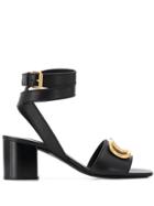 Valentino Valentino Garavani Grainy Cowhide Sandals - Black