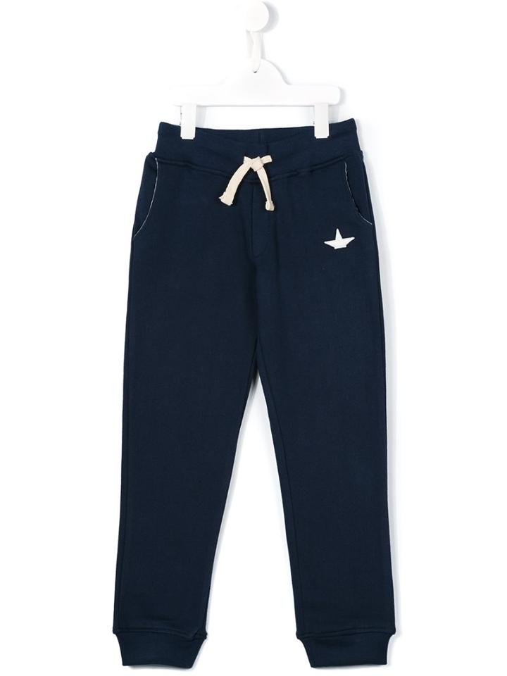 Macchia J Embroidered Logo Track Pants, Boy's, Size: 6 Yrs, Blue