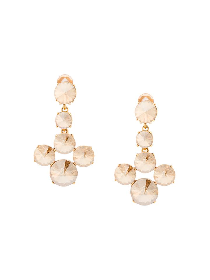 Oscar De La Renta Rivoli Stone Earrings - Pink & Purple