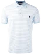 Polo Ralph Lauren Embroidered Logo Striped Polo Shirt, Men's, Size: Xl, Blue, Cotton/spandex/elastane