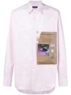 Raf Simons Plastic Pocket Checked Shirt - White