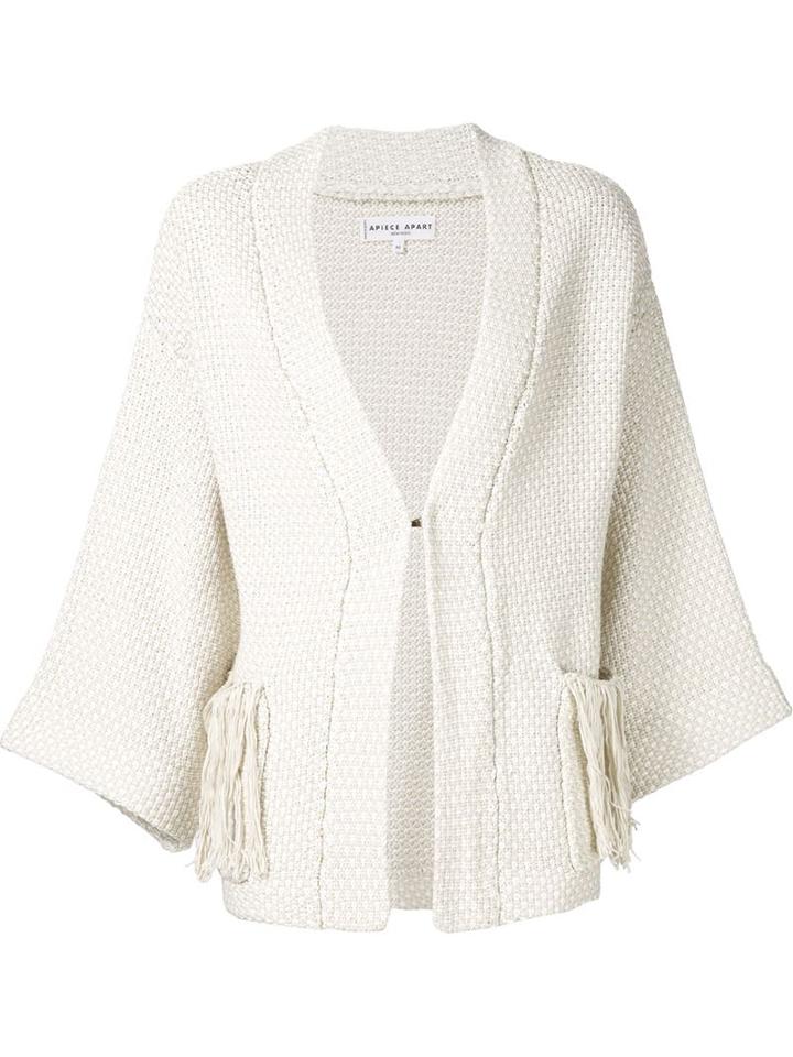Apiece Apart 'caldera' Cardigan, Women's, Size: Small, White, Cotton