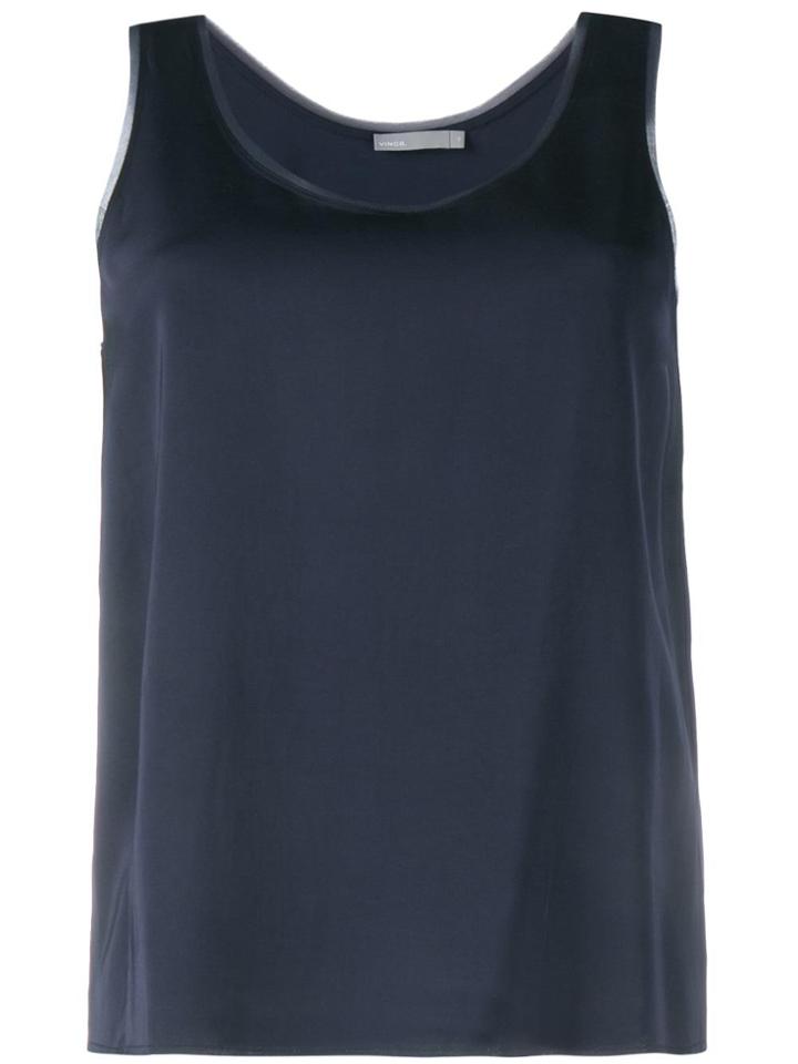 Vince Raw Edge Tank Top - Blue