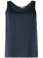 Vince Raw Edge Tank Top - Blue