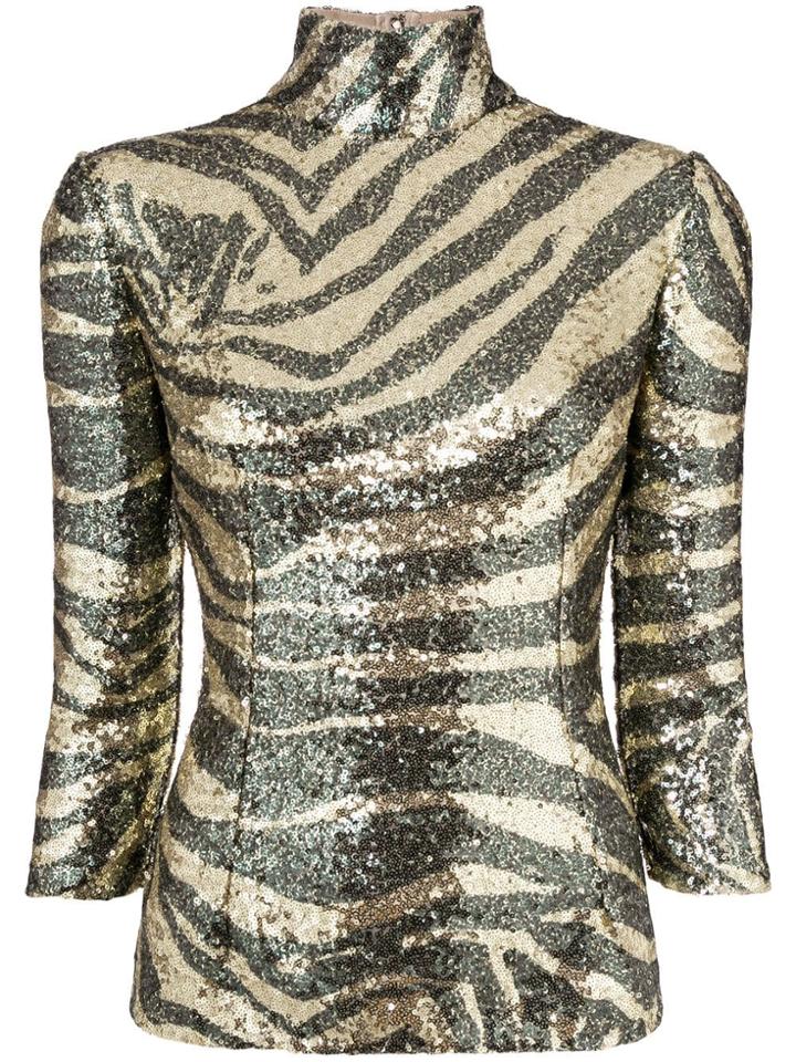 Dolce & Gabbana Embellished Turtle-neck Top - Green