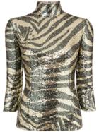 Dolce & Gabbana Embellished Turtle-neck Top - Green