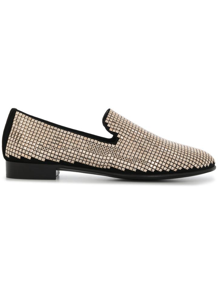 Giuseppe Zanotti Design Flat Stud Slippers - Metallic