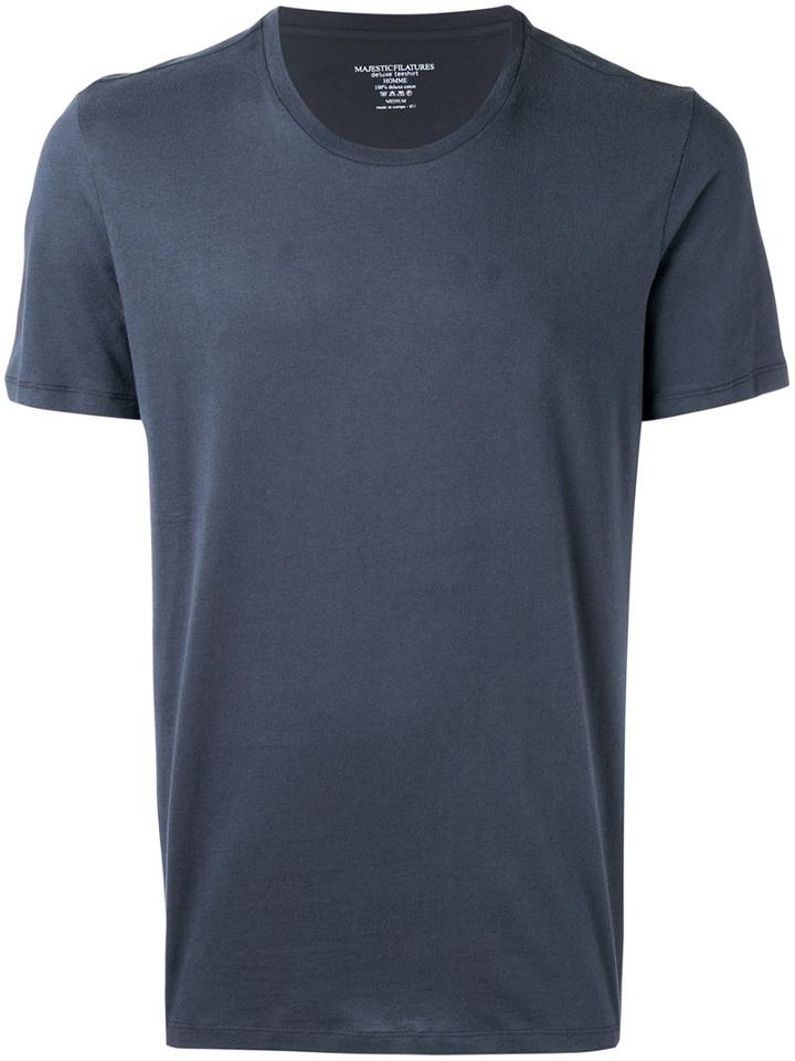 Majestic Filatures Round Neck T-shirt, Men's, Size: Xxl, Grey, Cotton