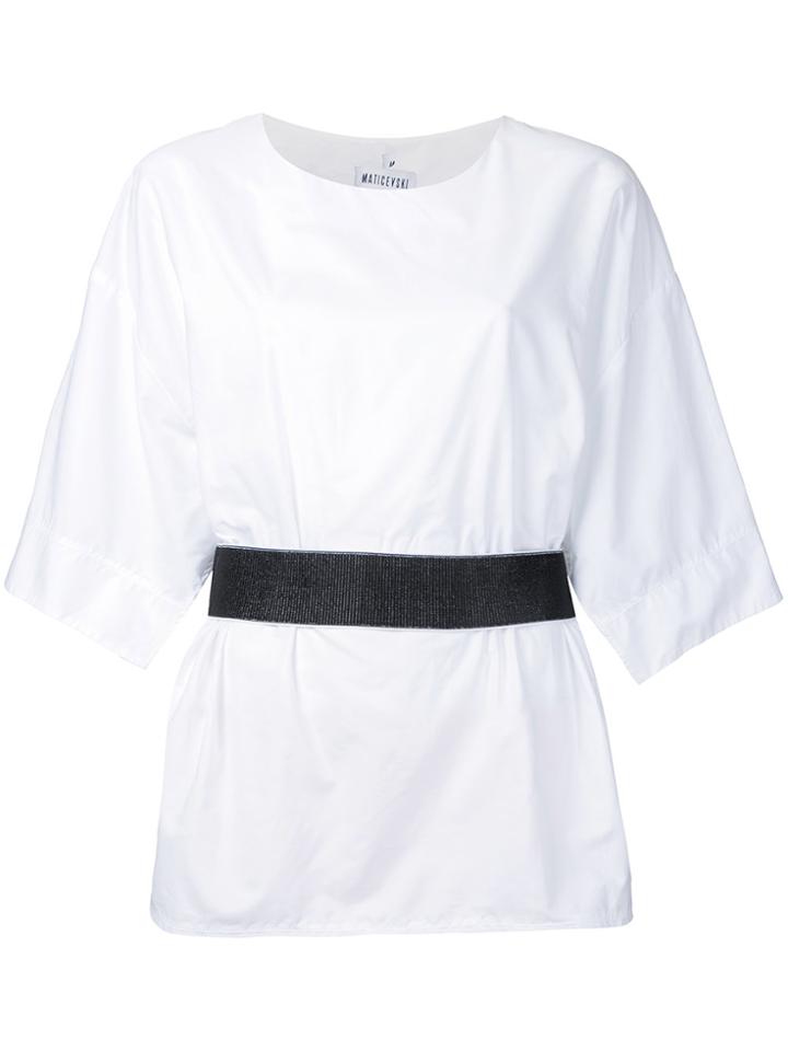 Maticevski Belted Blouse - White