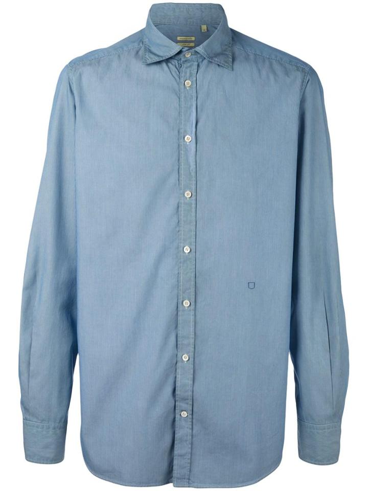 Massimo Alba Striped Button Down Shirt - Blue