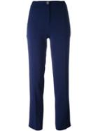 Blumarine Classic Trousers, Women's, Size: 38, Blue, Spandex/elastane/viscose/acetate/polyester