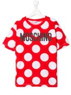 Moschino Kids Teen Polka Dot Logo T-shirt - Red