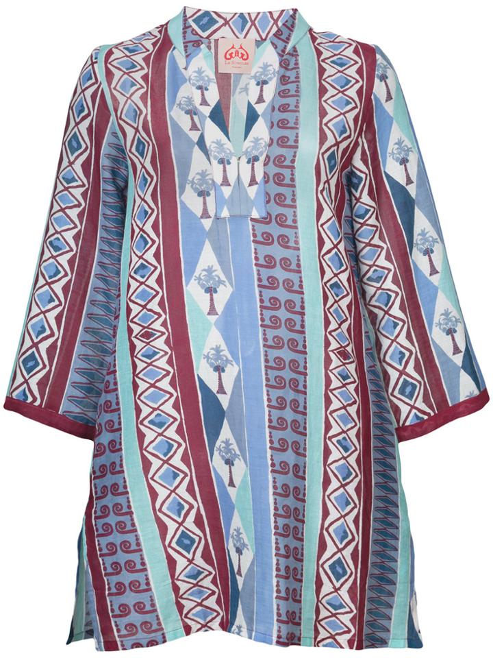 Le Sirenuse Striped Multiprint Dress - Multicolour