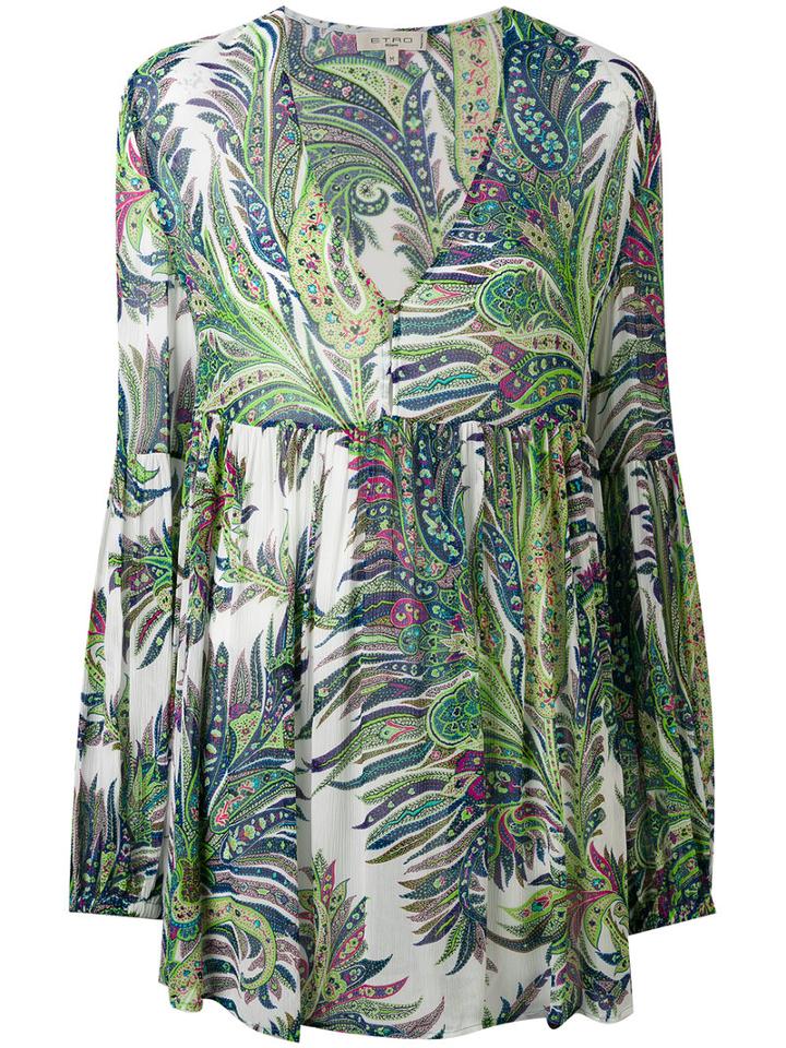 Etro - Paisley Patterned Dress - Women - Viscose - S, White, Viscose