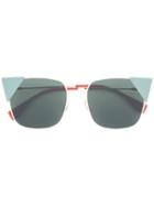 Fendi Lei Sunglasses, Women's, Grey, Acetate/metal