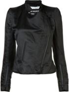 Ann Demeulemeester Cropped Biker Jacket, Size: 38, Black, Cotton/rayon/linen/flax/silk