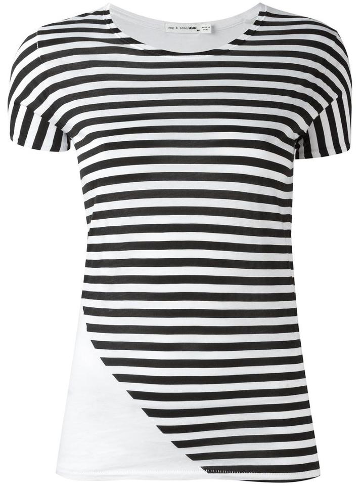 Rag & Bone /jean Striped T-shirt, Women's, Size: Xs, White, Cotton