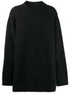 Maison Margiela Oversized Chunky Knit Sweater - Black