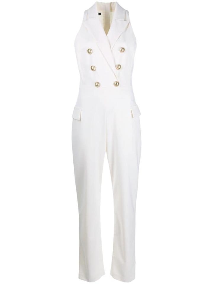Balmain Double-breasted Jumpsuit - White