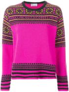 Red Valentino Intarsia Knitted Sweater - Pink & Purple