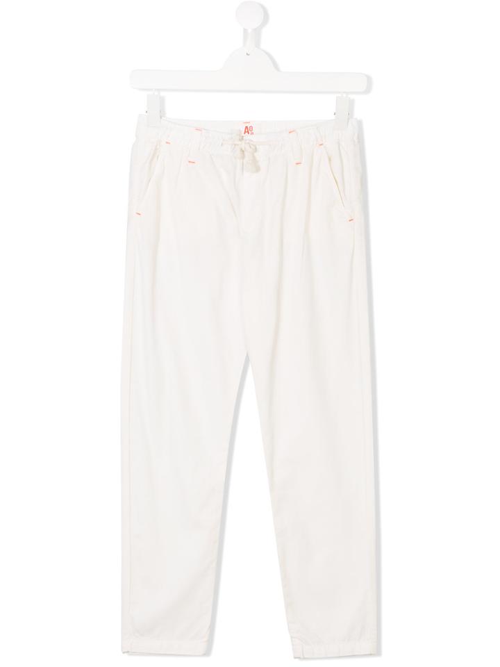 American Outfitters Kids Teen Drawstring Waist Trousers - White