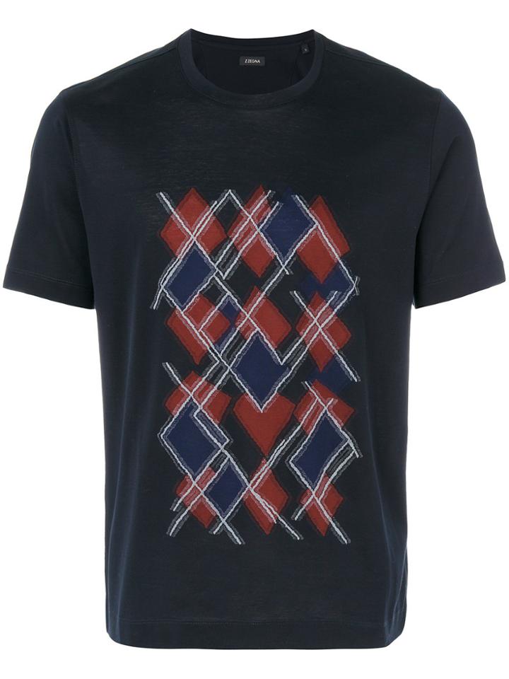 Z Zegna Graphic Print T-shirt - Blue