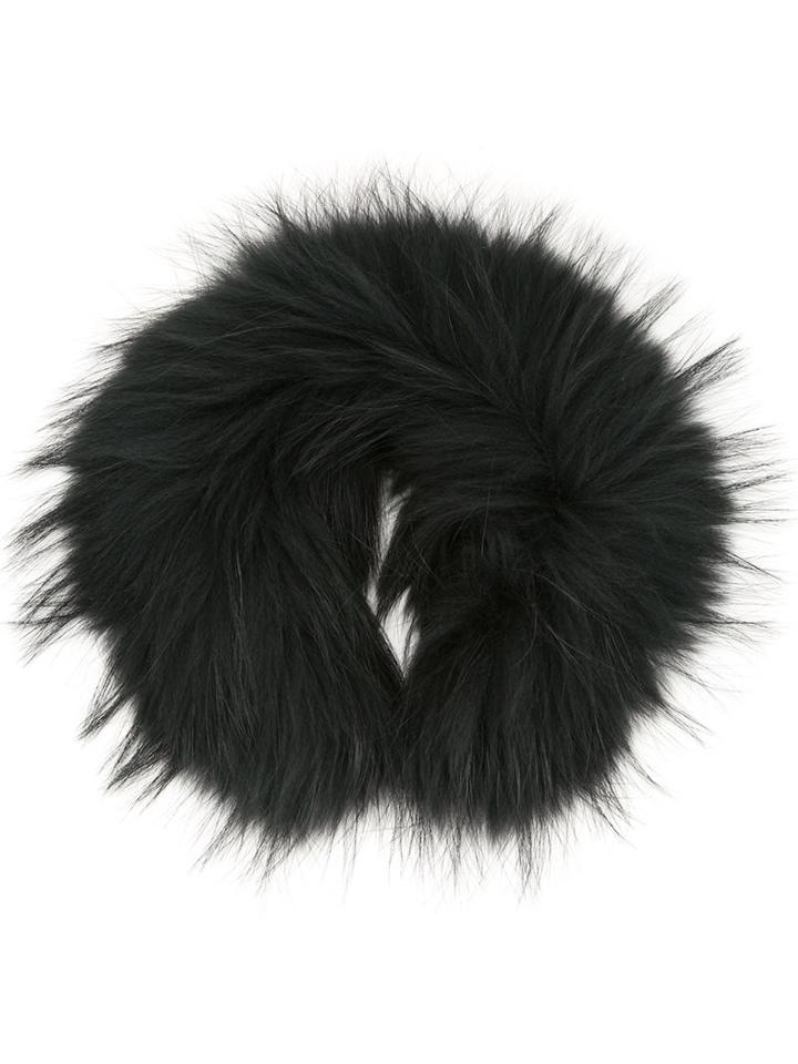 Dresscamp Fur Headband, Women's, Black, Racoon Fur