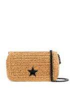 Stella Mccartney Straw Star Shoulder Bag - Brown
