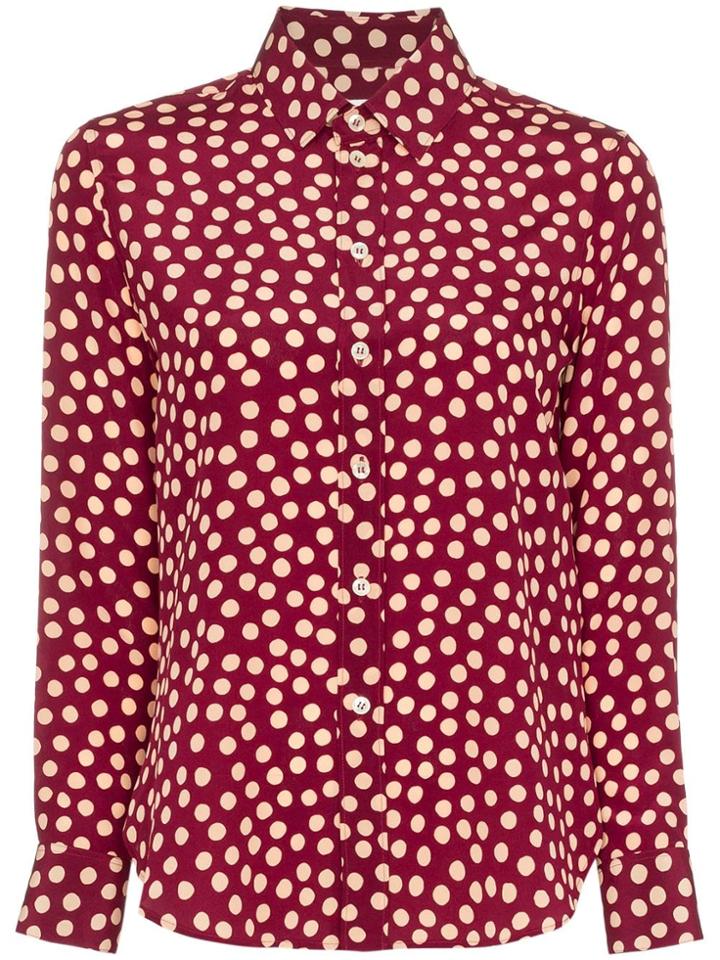 Saint Laurent Polka-dot Print Shirt - Red