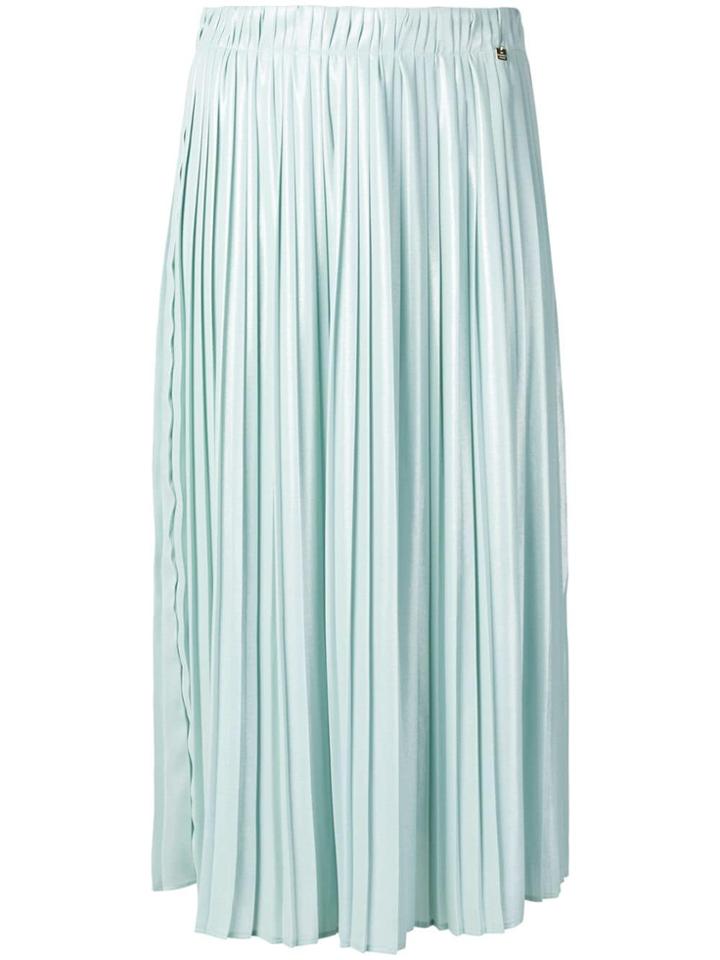 Elisabetta Franchi Pleated Midi Skirt - Blue