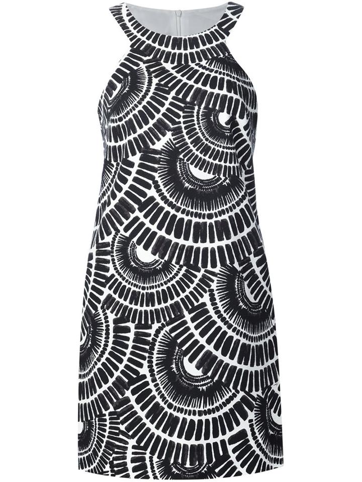 Trina Turk Printed Short Dress, Women's, Size: 6, Black, Cotton/modal/polyester
