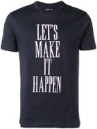 Emporio Armani Slogan Print T-shirt - Blue
