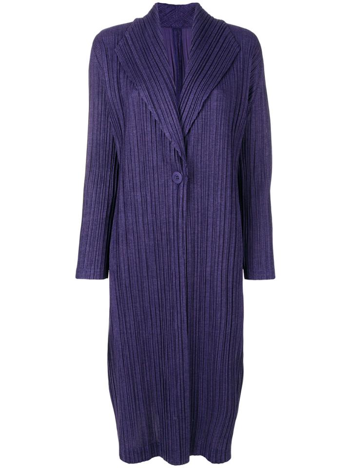 Pleats Please By Issey Miyake Plissé Duster Jacket - Pink & Purple