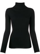 Transit Ribbed Knit Roll Neck Sweater - Black