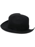 Yohji Yamamoto Cut-detail Fedora Hat - Black