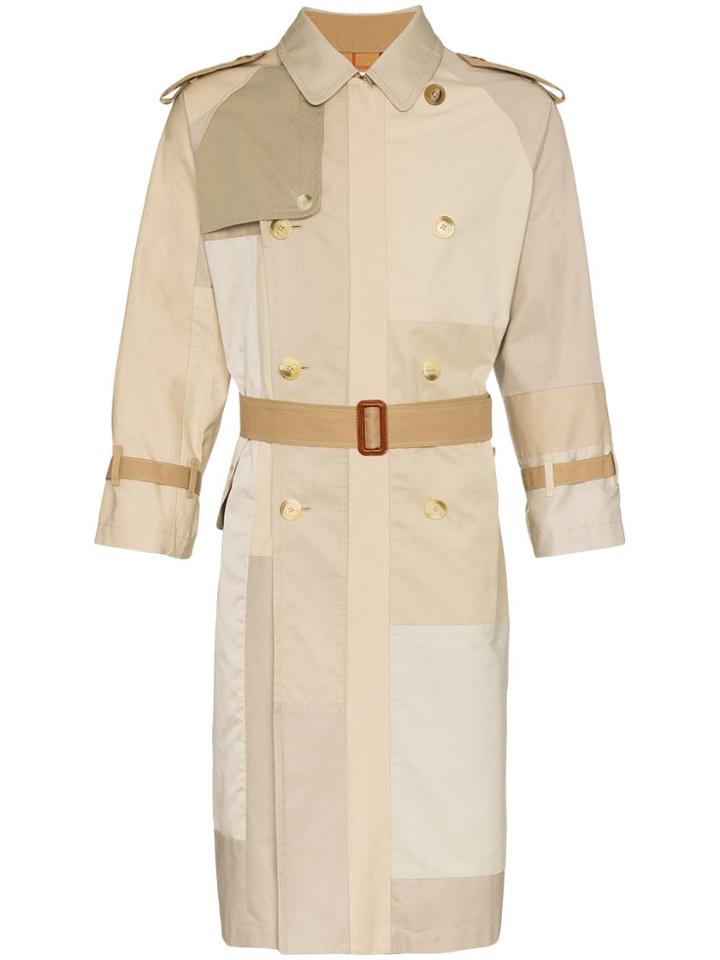 Children Of Discordance Tonal Cotton Trench Coat - Nude & Neutrals