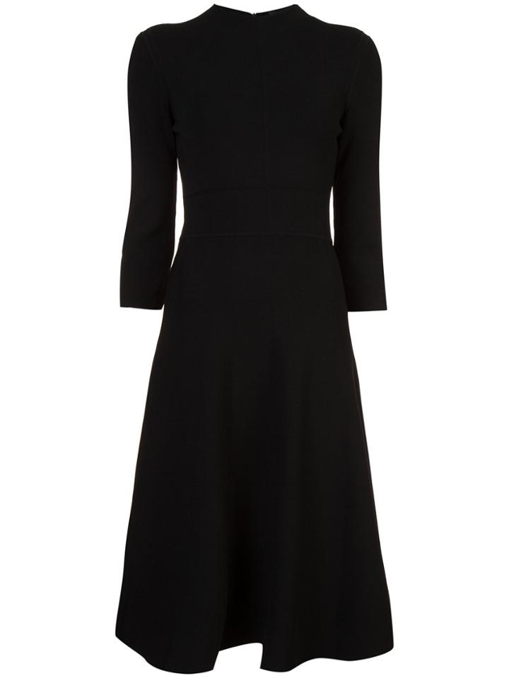Emporio Armani Fit-and-flare Midi Dress - Black