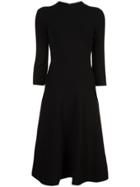 Emporio Armani Fit-and-flare Midi Dress - Black