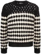 Saint Laurent Crochet Monochrome Jumper - Black