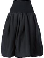 Oscar De La Renta High-waisted Full Skirt, Women's, Size: Small, Black, Silk