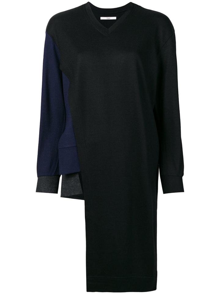Ujoh Unbalance Layered Dress - Black