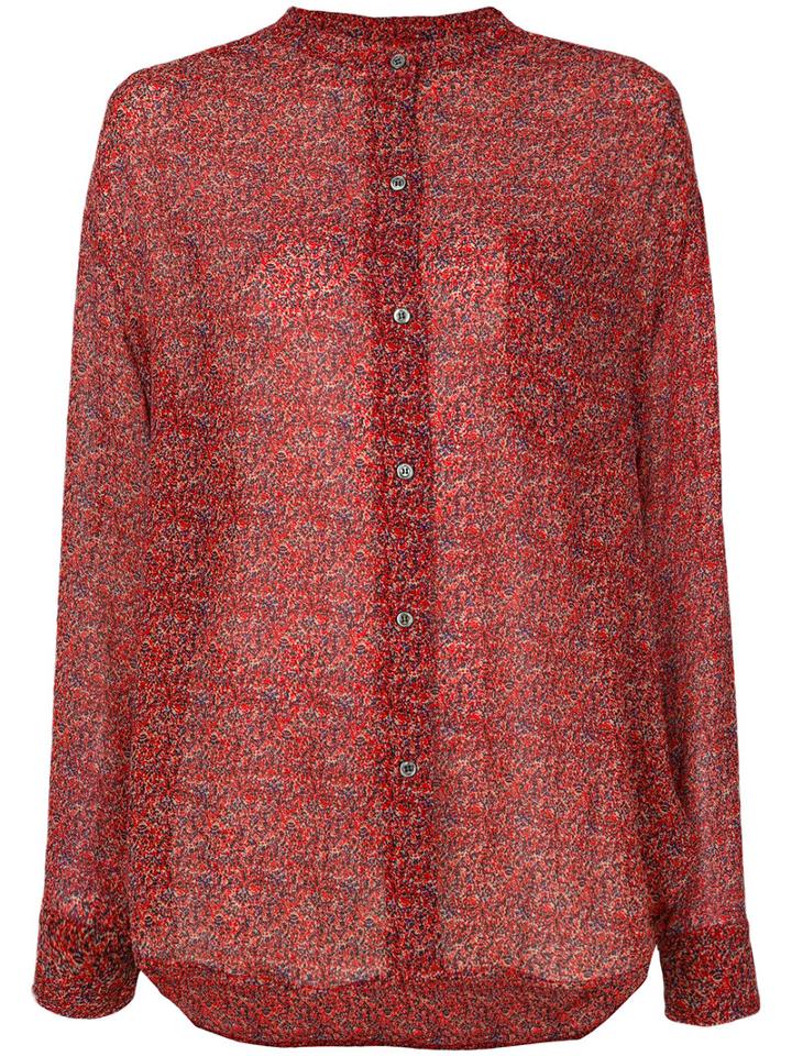 Isabel Marant Étoile - Impressionist Print Blouse - Women - Viscose - 38, Red, Viscose