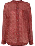 Isabel Marant Étoile - Impressionist Print Blouse - Women - Viscose - 38, Red, Viscose